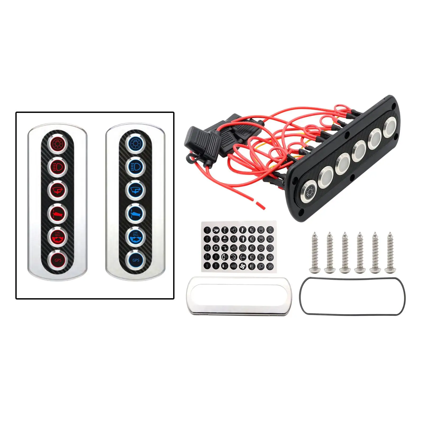 

Panel Switch Button 3D Texture Sticker IP66 Replacement Parts yacht