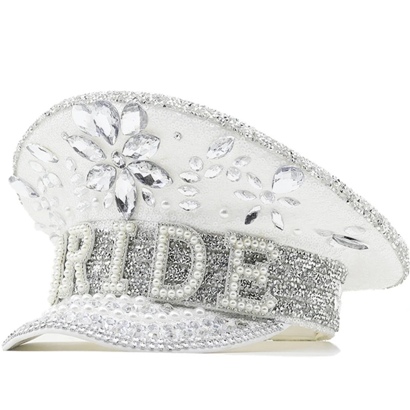 

Девичник НЕВЕСТА Капитанская шляпа Карнавальная шляпа со стразами для свадебного выпускного вечера