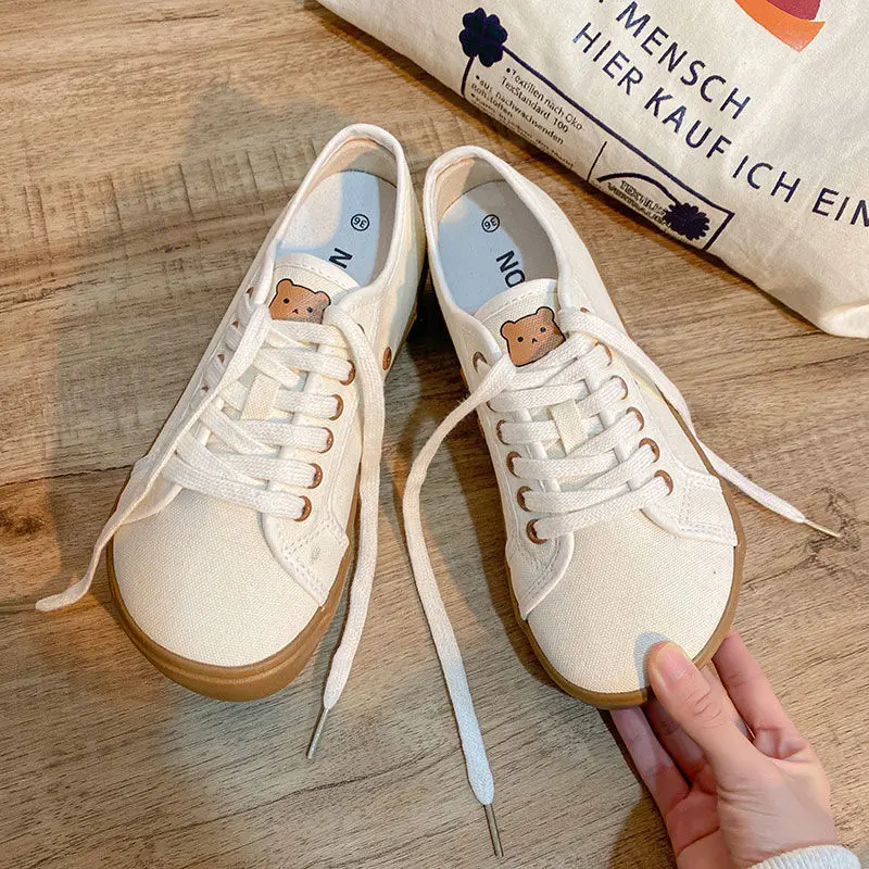 Canvas Shoes Sneakers for Womens Low Top Big Head Shoes Designer Female Walking Girls Canvas Shoes Female Tenis Footwear