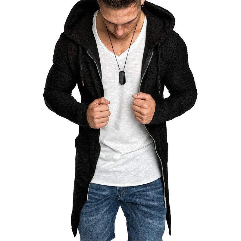 

Spring Autumn Men ded Trench Teen Casual Slim Solid Windbreaker Jacket Men Outwear Zipper Thin Coat Swallowtail Men Tops