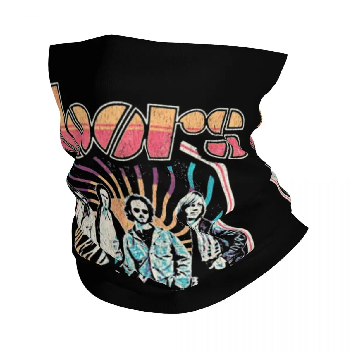 

The Doors Bandana Neck Gaiter Printed Music Band Balaclavas Face Scarf Multifunctional Headwear Riding Unisex Adult Windproof
