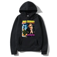 bad bunny oversized graphic print hoodie hip hop singer branded mens clothing men women fashion cotton sweatshirt streetwear