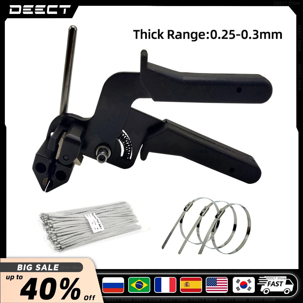 

Cable Ties Plier Stainless Steel Hand Fastening Strap Cutting Wrap Tool Automatic Zip Tensioning Tool Cable Ties Guns