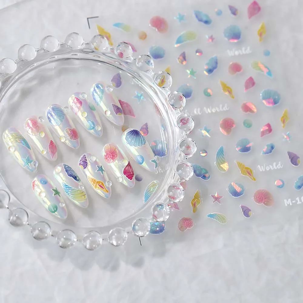 Наклейки для ногтей Conch Star Ocean морская медуза звезда океан наклейки аксессуары