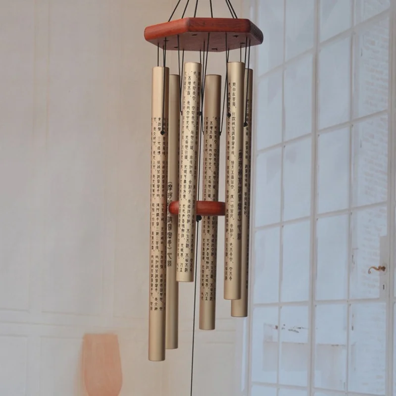 Фото Qiye Tan City Heart Sutra Wind Chimes Petition Безопасный фэн-шуй Гуаньинь Буддийская сутра Буддийский зал и дужки храма №2