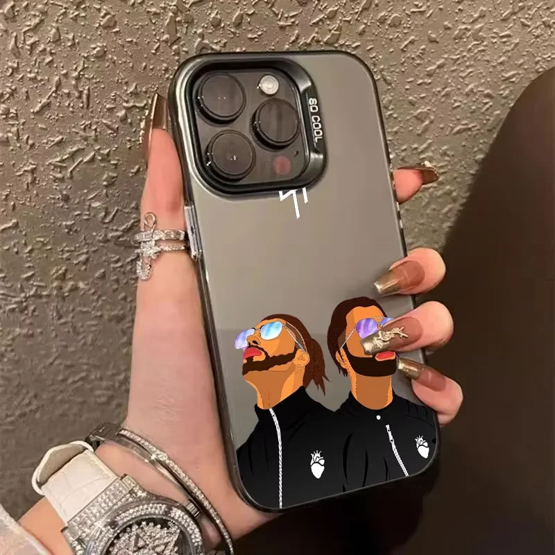 Фото Чехол для телефона QLF x PNL Singer для iPhone 17 Air 16 e 15 14 13 12 11 Pro Max Plus Mini SE 2020 2022, противоударный бампер №3