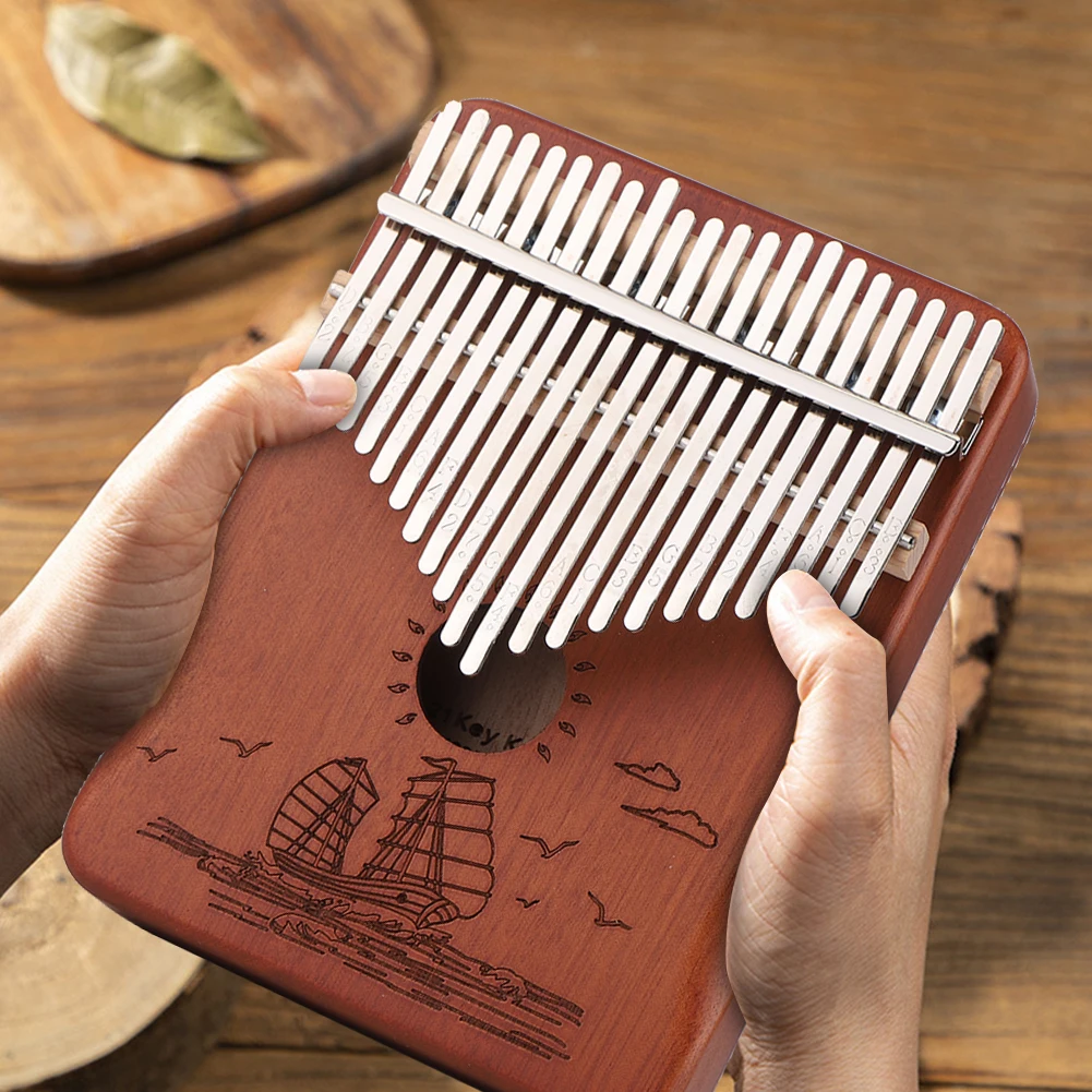 

Creative Kalimba 21 Keys Thumb Piano for Kids Adults Wooden Keyboard Musical Instrument with Accessories Kits