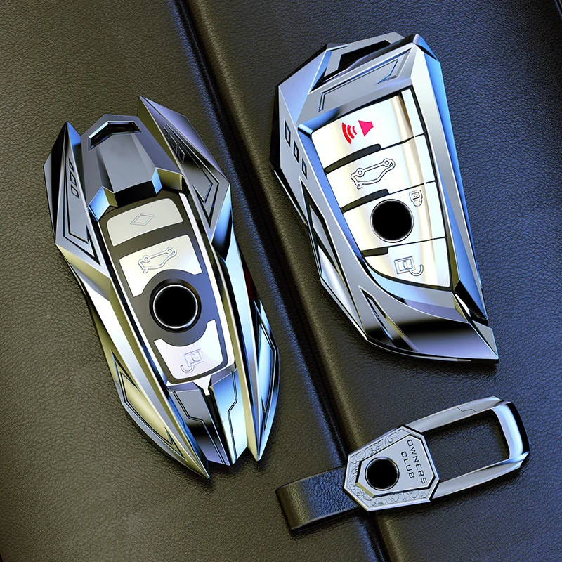 

Zinc Alloy Car Remote Key Case Cover Key Chain For BMW F15 F16 E53 E70 E39 F10 F30 G30 F34 F20 G20 F31 Car Styling Accessories