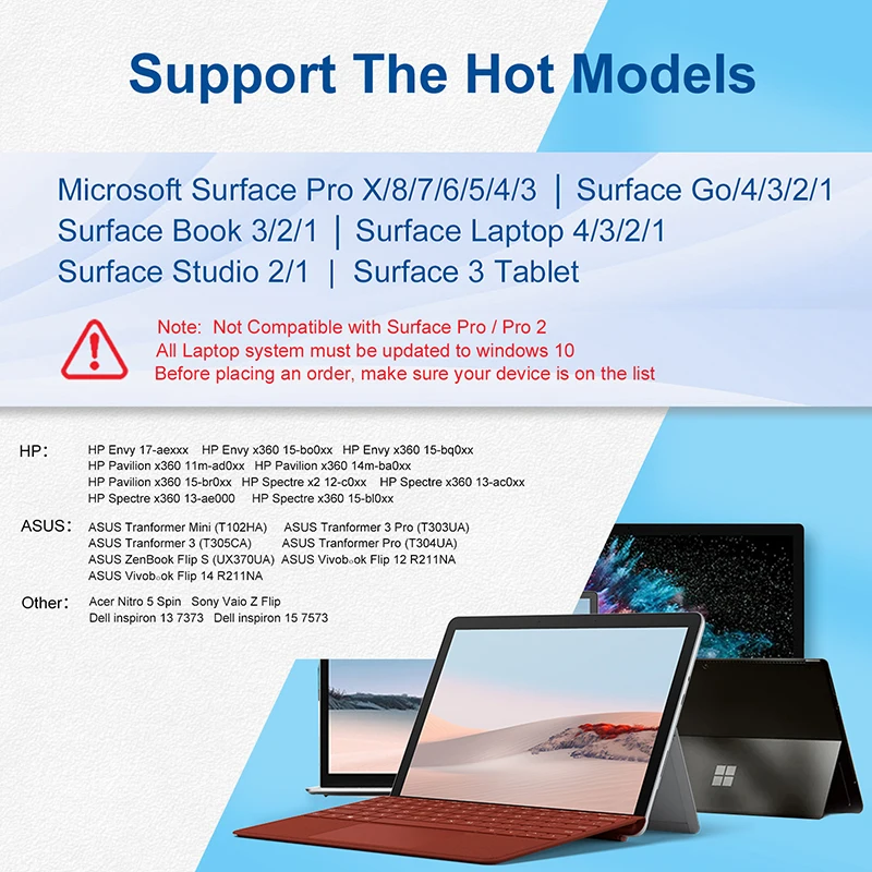 Стилус для Microsoft Surface 4096 чувствительность к давлению Type-C магнитное
