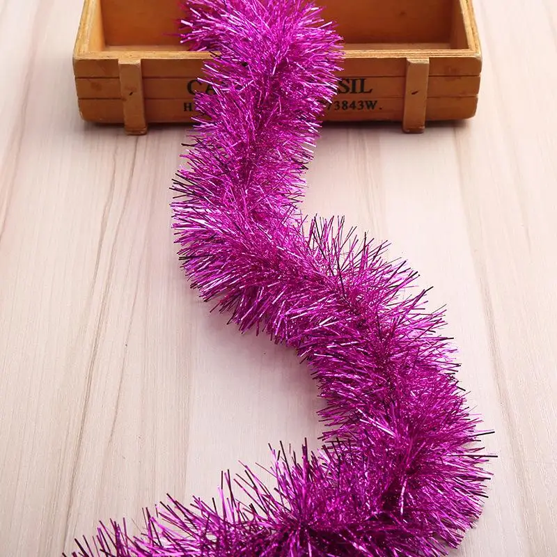 Фольгированная лента с мишурой гирлянда для рождественского украшения упаковки