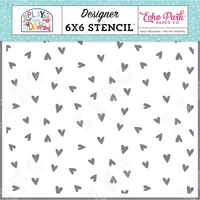 2022 new sweet hearts 6 inches square stencil diy craft paper greeting card scrapbooking album diary coloring kids drawing molds