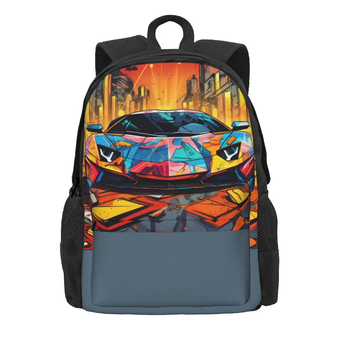 

Роскошный спортивный автомобильный рюкзак с граффити на стену, различные стили, рюкзаки для улицы, унисекс, цветные большие школьные сумки, Kawaii, рюкзак