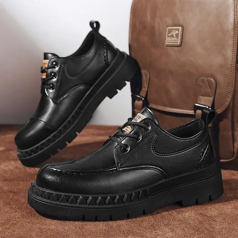 

Soft Cowhide Easy Wear Shoes Men's All-Match Suit White Board Shoes Boys Genuine Leather Casual Men's Shoes Autumn New Leather S