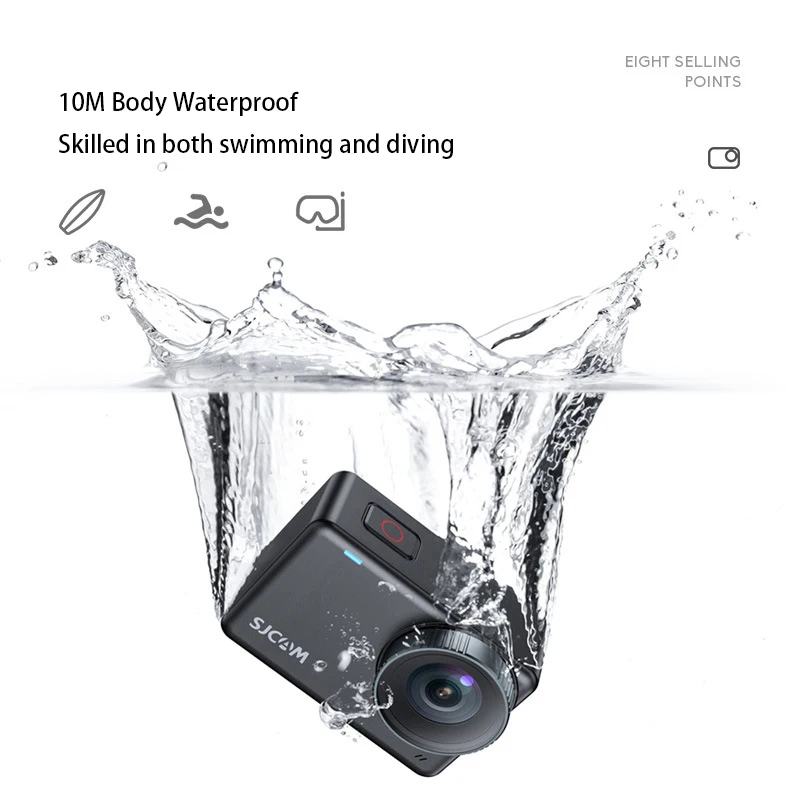 Экшн-камера SJCAM SJ10X Водонепроницаемая с поддержкой Wi-Fi и сенсорным экраном 2,33 дюйма