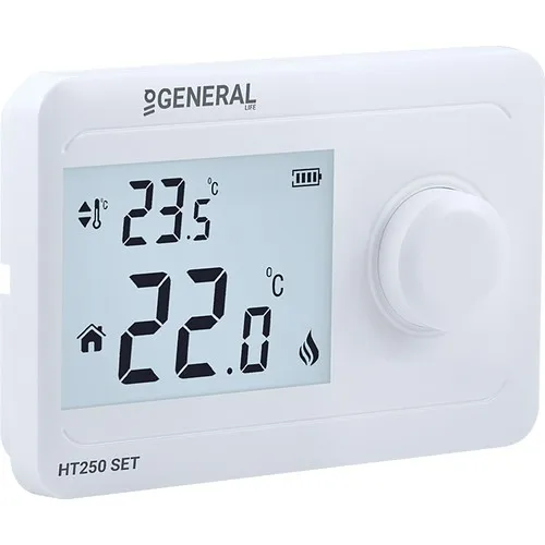 Цифровой беспроводной комнатный термостат Gener Ht 250 белый цифровой настенный |