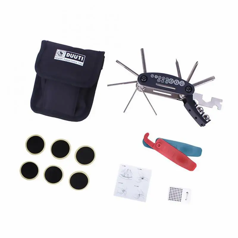 

Bicycle Repair Tools Kit Bike Accessories Multi Tool Set With Pump Tire Patch Portable Mountain Road BikeTire Auto Tool Set