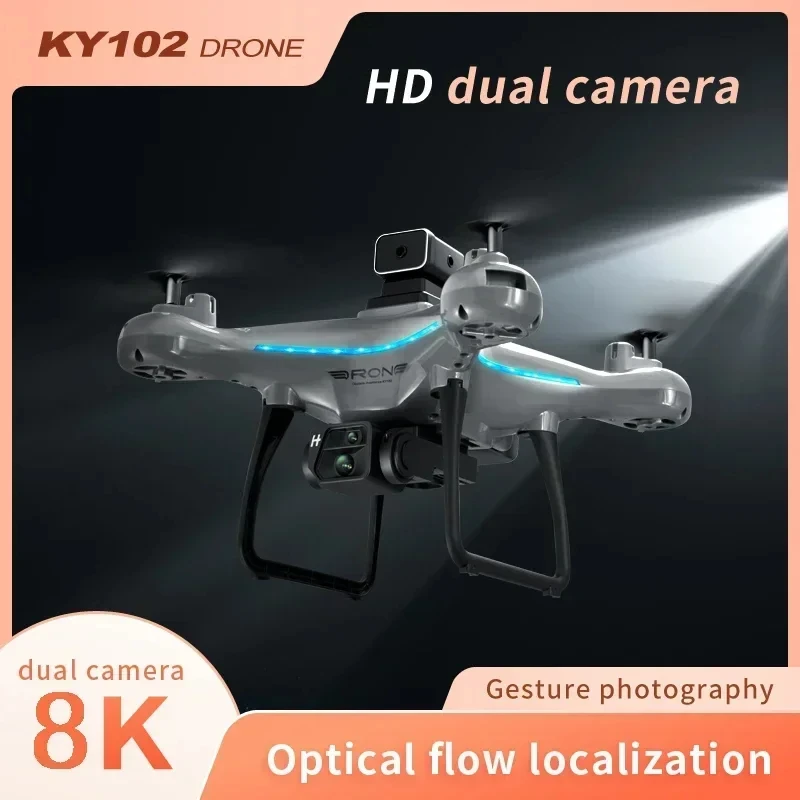 Lenovo New KY102 RC Drone 8K Профессиональная антенна с двойной камерой 360° ° Квадрокоптер