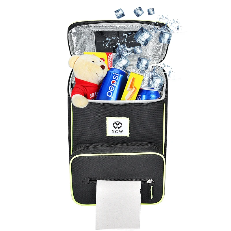 

Car Trash Bin Oxford Cloth Waterproof Leak Proof with Lid Car Trash Bag Black