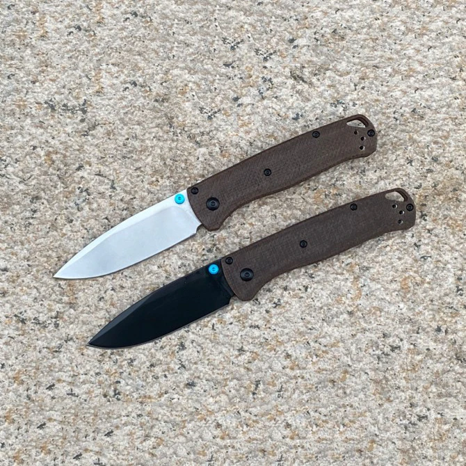 Фото Складной нож-бабочка BM535, карманный клинок Stonewash S30V, ручка из льняной/латуни, тактический, для самообороны, охоты, повседневного использования №4
