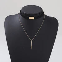 gothic velvet long pendants necklace female fashion simple charm short necklace for women girls party jewelry