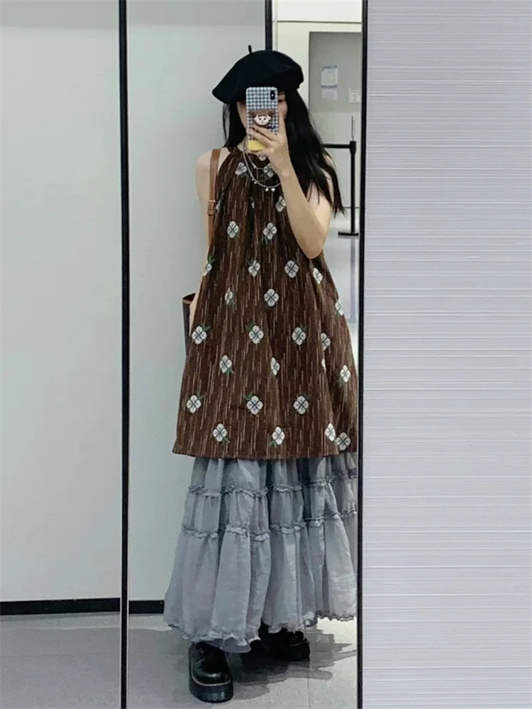 Sam Panger Коричневое вышитое стройное бандажное платье топы новое китайское на