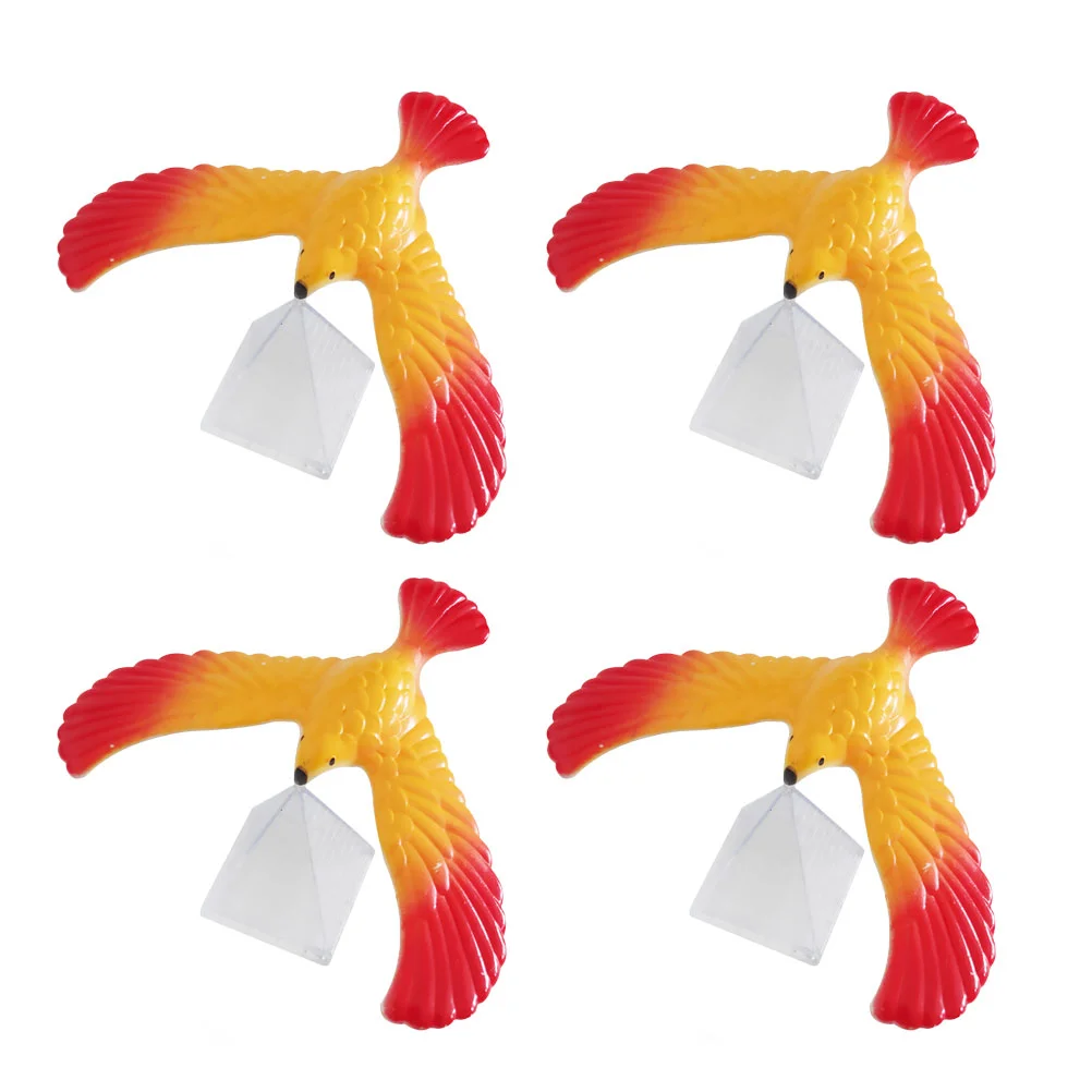 

4 PCS Kids Playset Gravity Bird Balance Bird Pyramid Balance Eagle Plastic Eagle Model