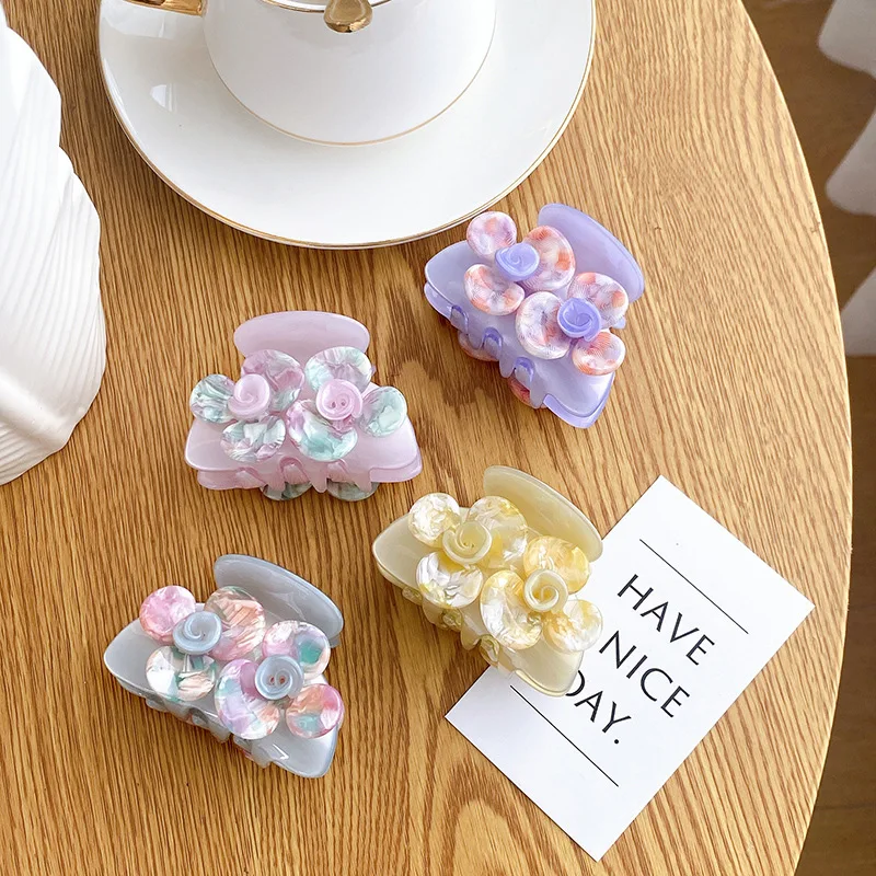 YHJ красивый коготь для волос с цветком камелии японский классический стиль