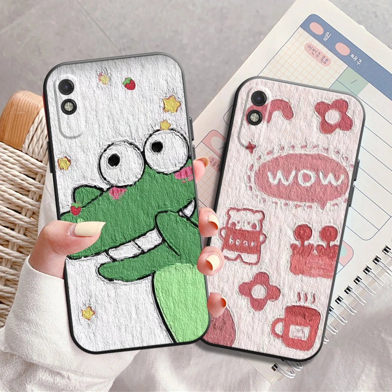 

Oil Painting Cartoon Phone Case For Xiaomi CC9 CC9e 10S 10 Pro 11 11 Lite 11 Pro 10 Funda Soft Carcasa Back Black