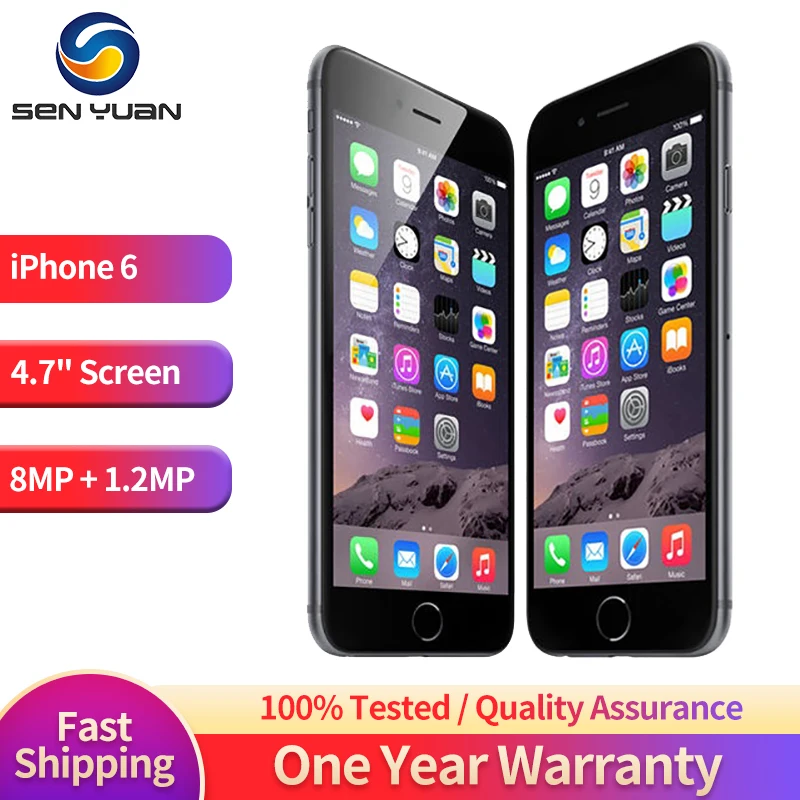Разблокированный оригинальный Apple iPhone 6 16 ГБ 64 128 дисплей 4 7 дюйма IOS 3G WCDMA 4G LTE
