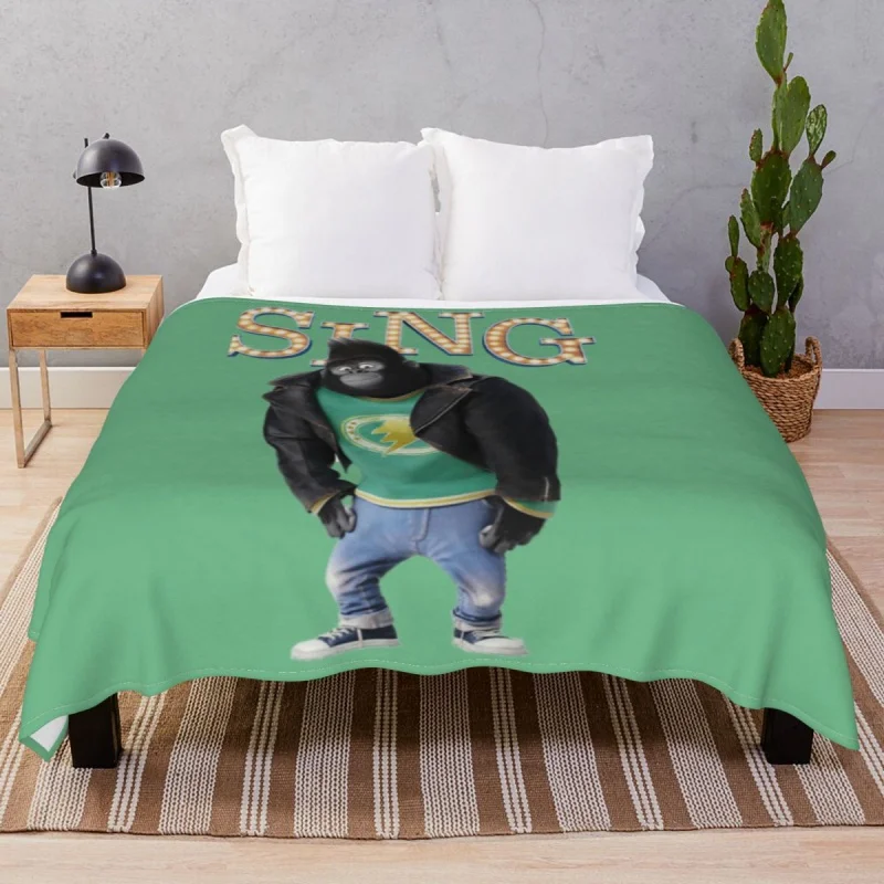 

From SING Movie Blanket Flannel Printed Fluffy Throw Thick blankets for Bedding Sofa Travel Cinema