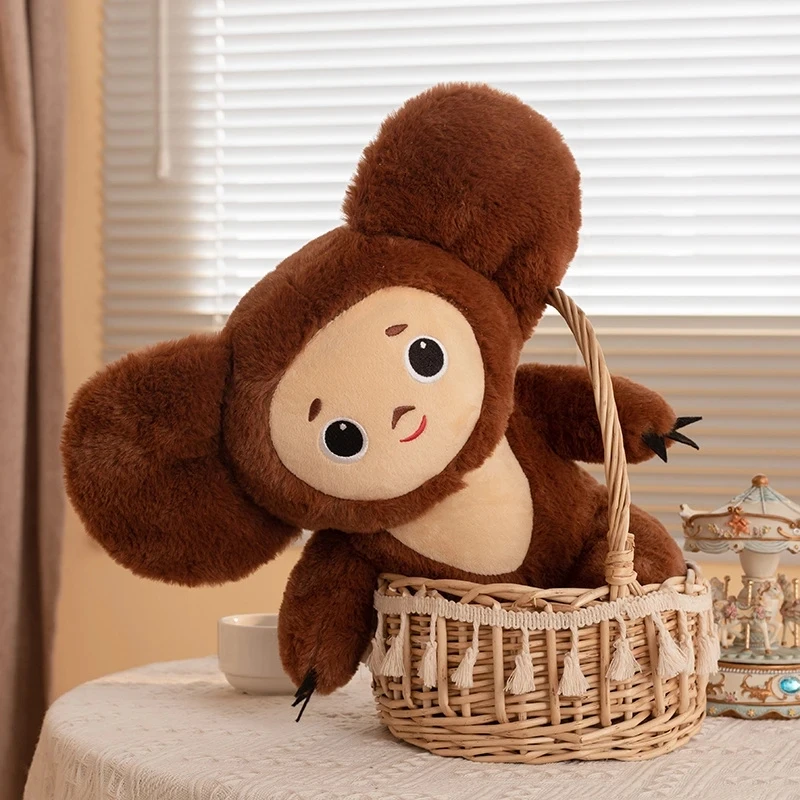 

Женская плюшевая игрушка Чебурашка с большими глазами, обезьянка с одеждой, кукла, русское аниме, Детская кукла для сна, игрушки для детей