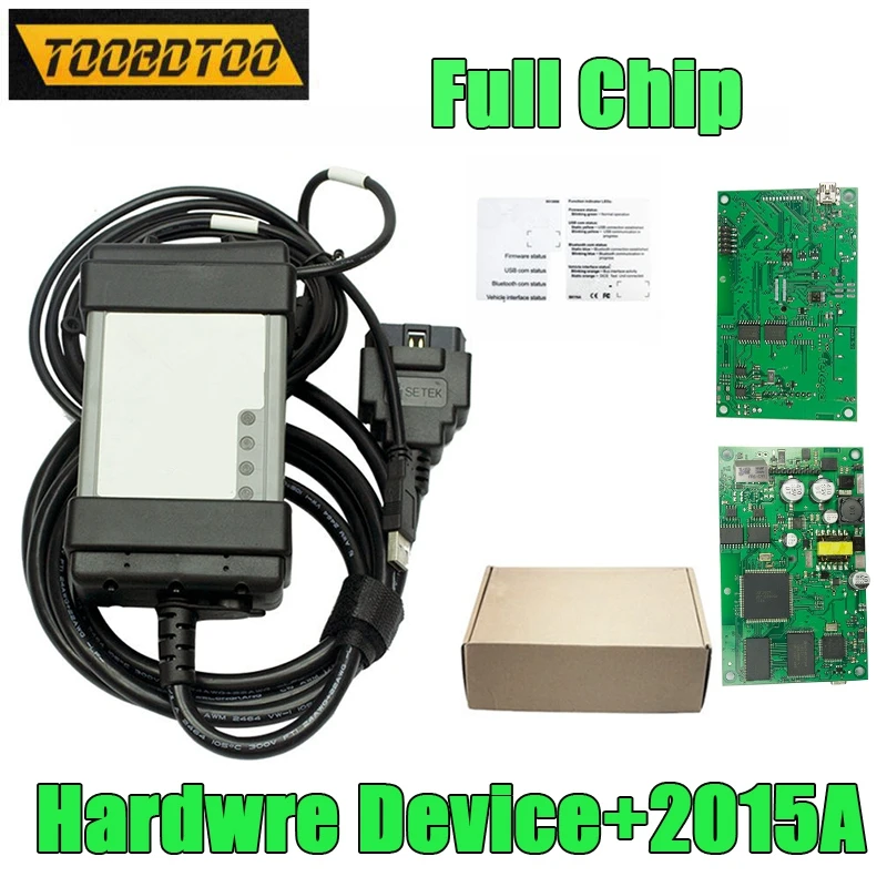 Новейшие кости 2014D 2015A горячая Распродажа зеленая печатная плата полный чип OBD2 автомобильный диагностический инструмент добавить новые модели поддерживает многоязычный