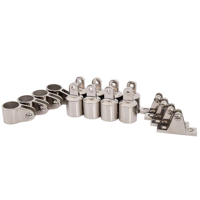 4 Bow 1 Inch Bimini Top Boat Stainless Steel Fittings Marine Hardware Set - 16 Piece Set Of Ss316 1 Inch(25Mm)