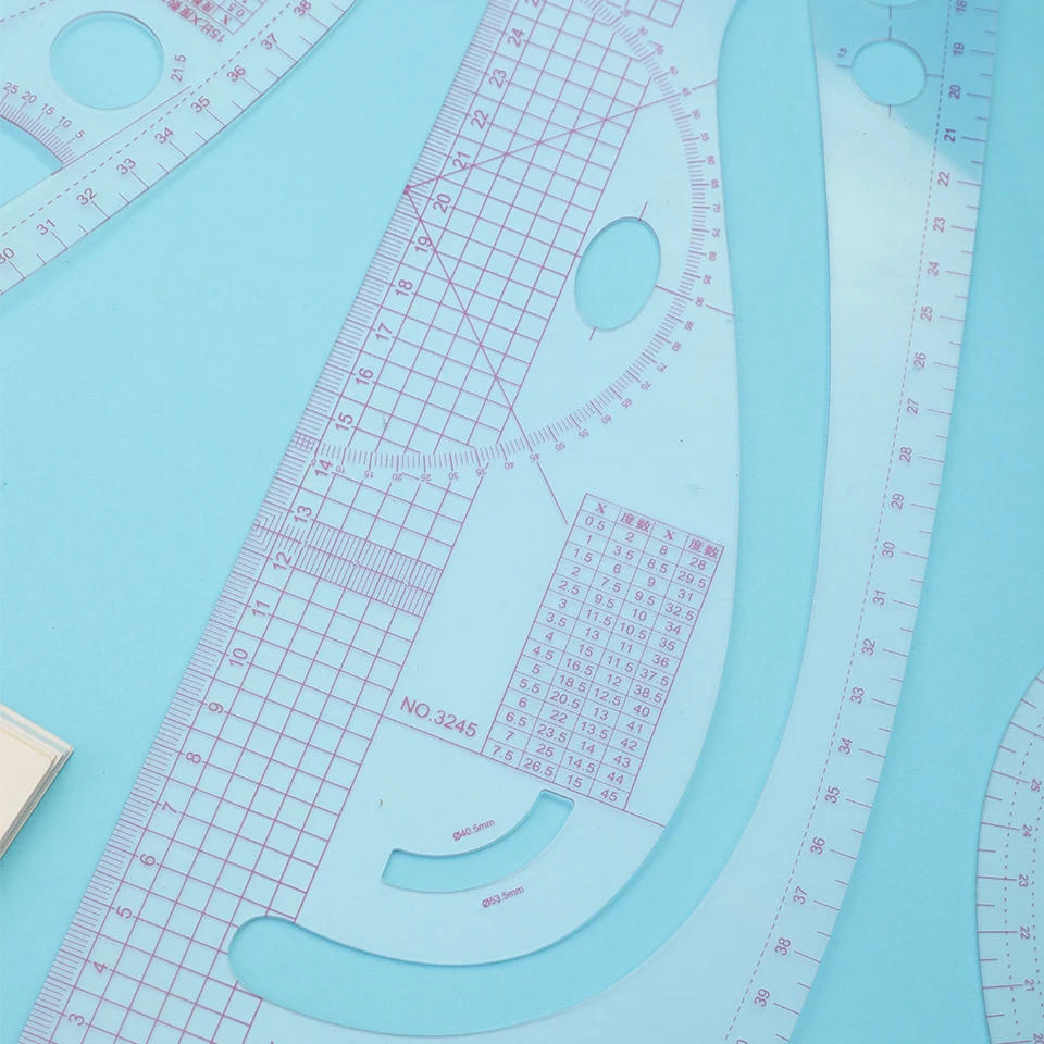 Многофункциональный Набор Французских Кривых Линеек Koveen Мягкий Пластик