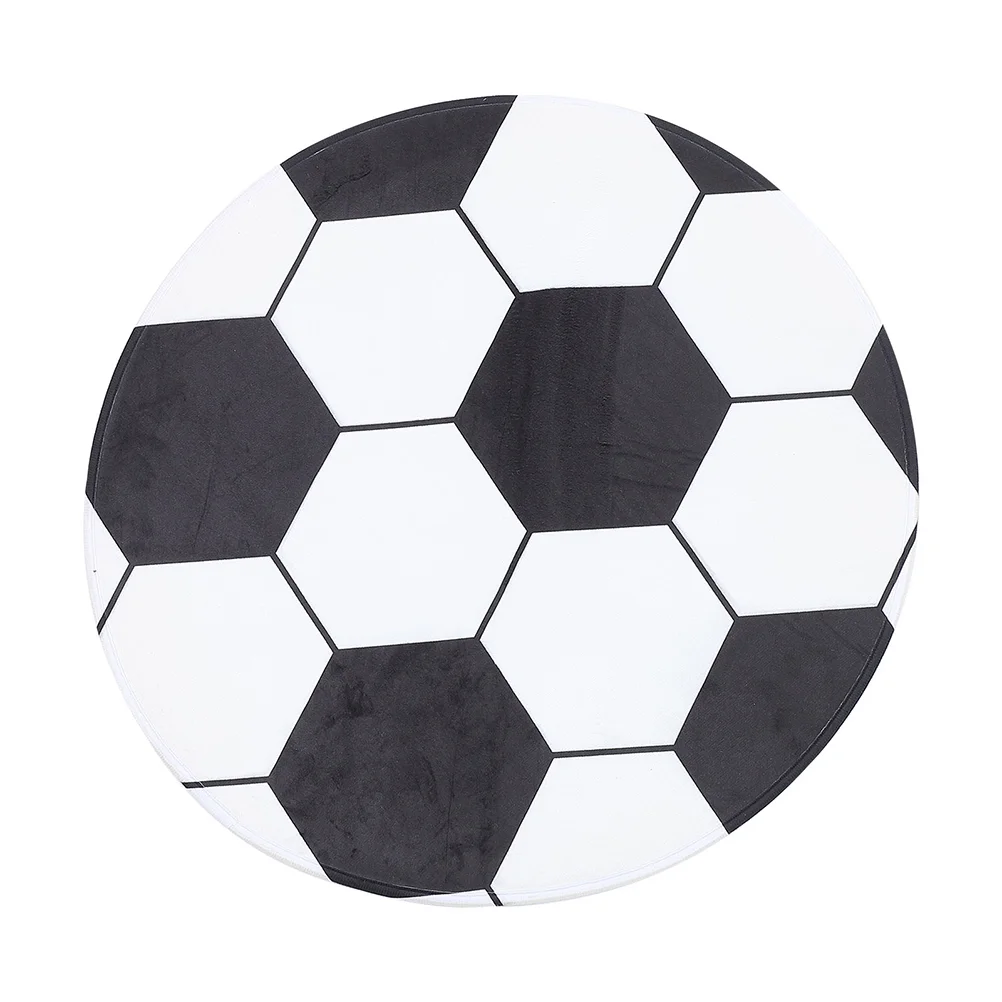 

Rug Mat Carpet Round Area Floor Rugs Football Soccer Bedroom Bath Bathroom Pattern Non Play Room Kids Chair Door Runner Soft