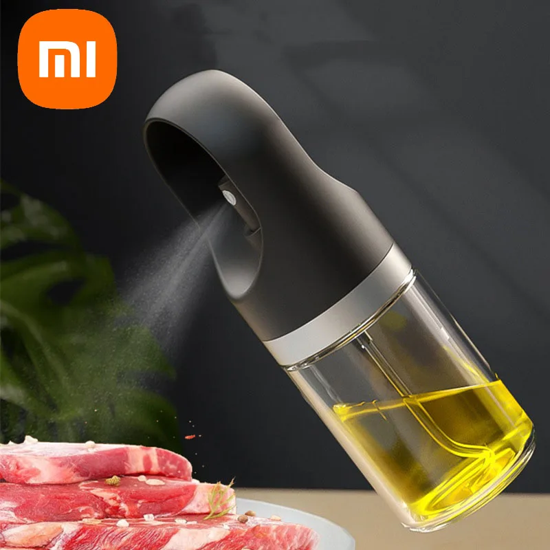 

Xiaomi Kitchen Press Spray Oil Pot Spray Oiler Glass Barbecue Oil Pot Seasoning Bottle Atomization Control Oil Bottle