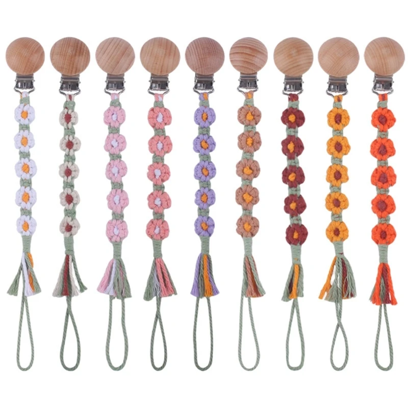 

Clips for Baby Wooden Baby Clip Soother Pacifier Chain Holder Clip