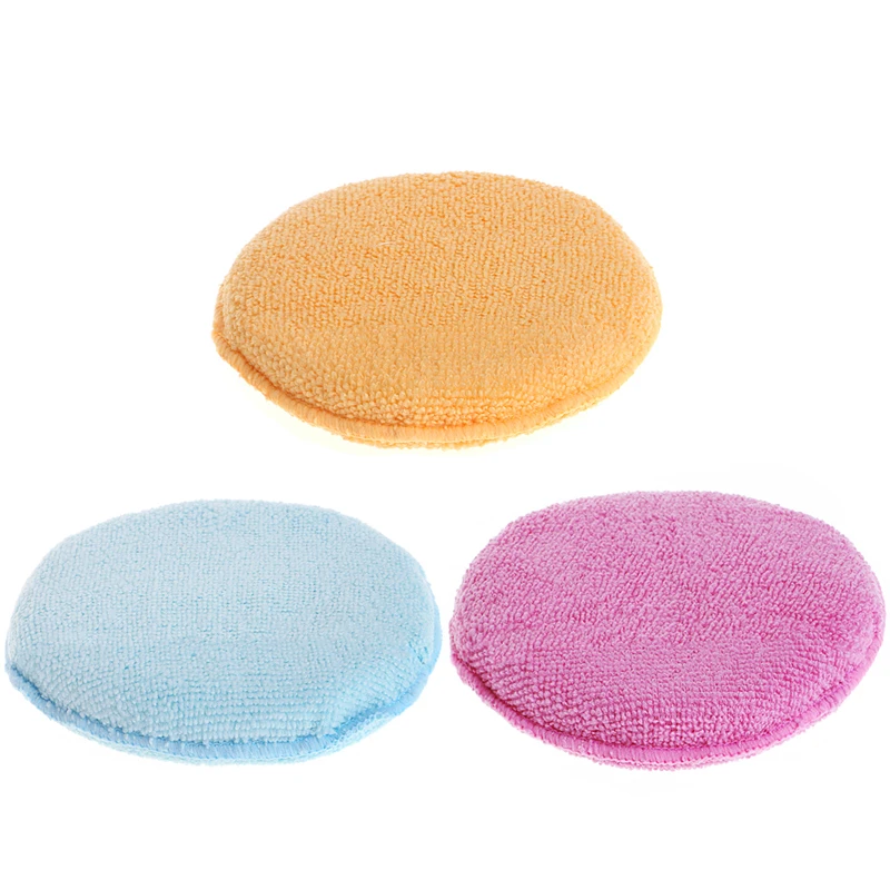 

094D 1Pc Car Waxing Polish Microfiber Foam Sponge Applicator Clean Detailing Pads