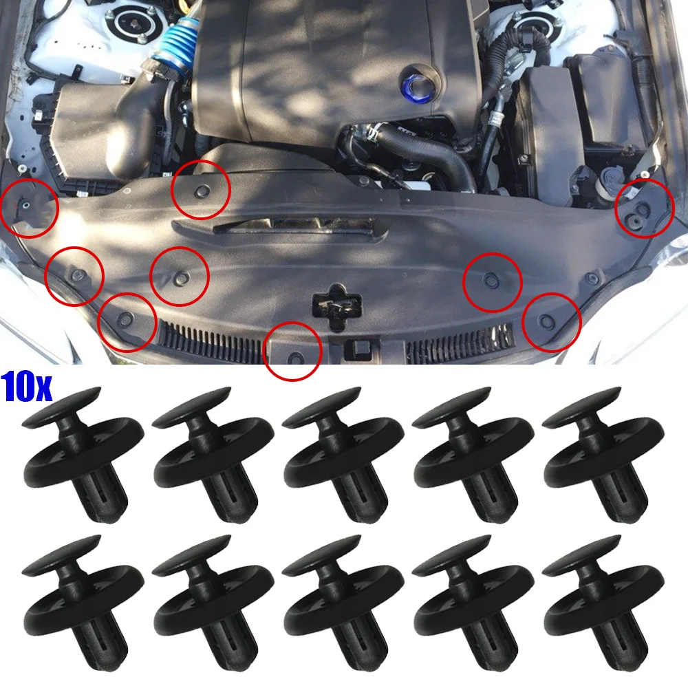 

10 шт., зажимы для крыльев двигателя для Toyota Corolla E120 E140 E160 2002 2003 2004 2005 2006 2007 2008-2019 9046707201