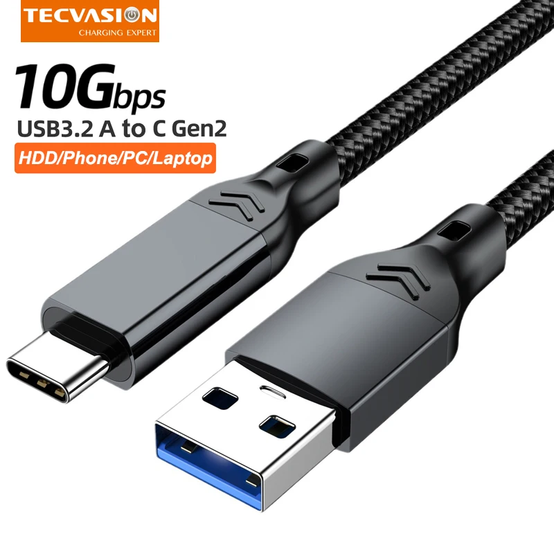 Кабель USB3.2 C к 10 Гбит/с кабель передачи данных для жесткого диска NVM типа 3A 60 Вт