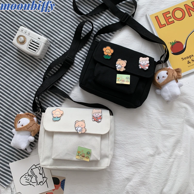 

Cute Canvas Small Bag Female 2022 New Japanese Harajuku Diagonal Bag Wild Student Girl Shoulder Bag Bags for Women kids backpack