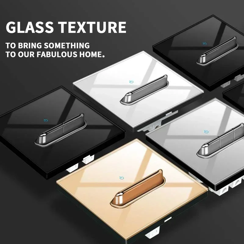 Розетка переключателя из закаленного стекла самосброс на 1 2 3 4 клавиши