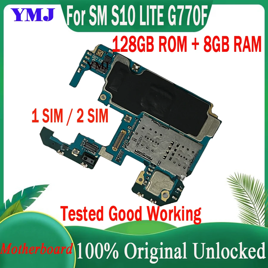 

Motherboard For Samsung Galaxy S10 Lite G770F G770F/DS Unlocked Mainboard Plate 8GB RAM 128GB ROM Original Logic Board
