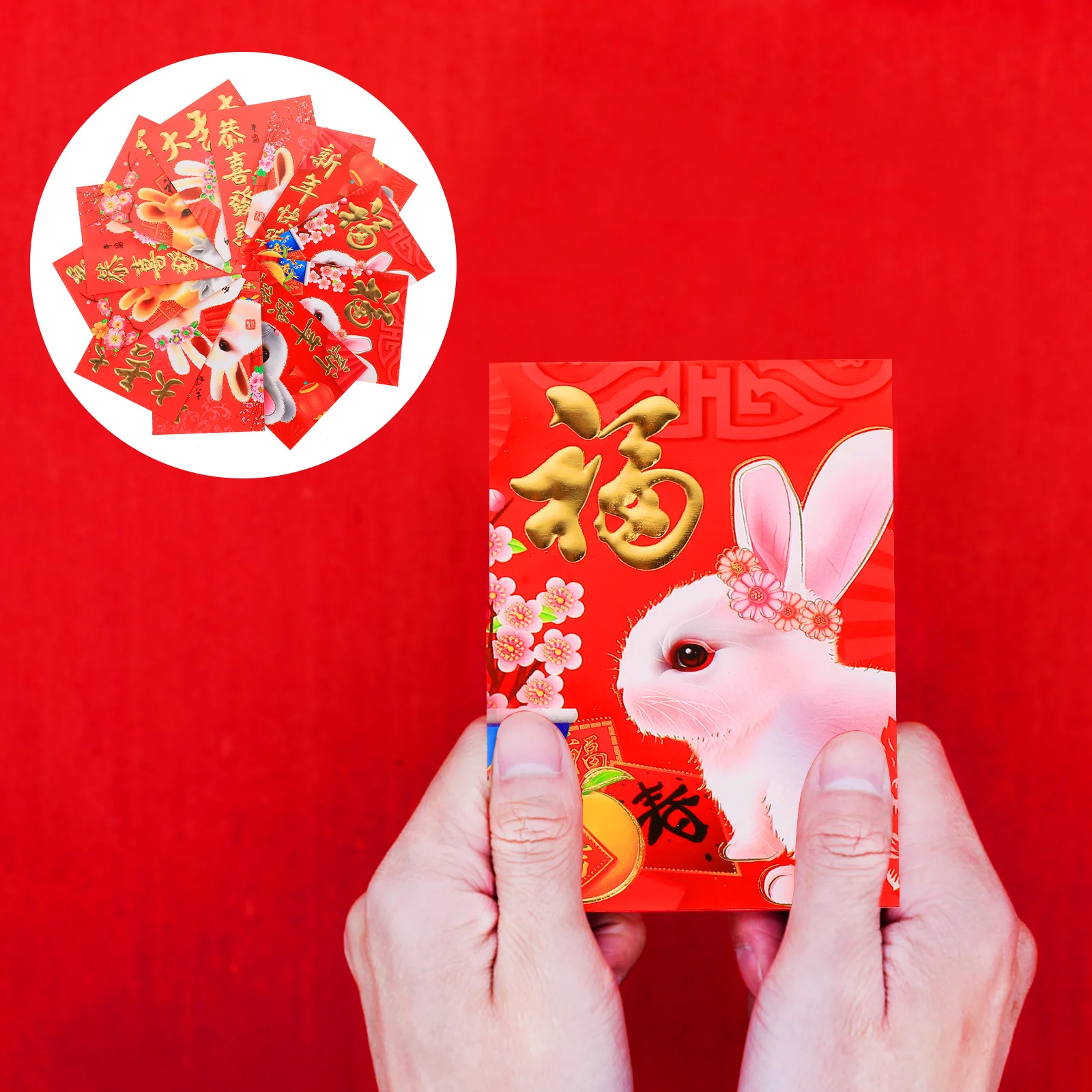 

Red Year Envelope Packet Rabbit Money New Bunny Lucky Envelopes Bag Chinese Bao Hong Packets Zodiacthe Paper Lunar Luck Cashsee