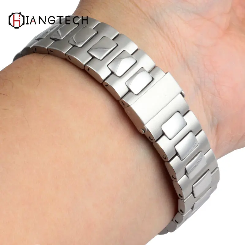 Metal watch strap for Patek Philippe Nautilus 5711/1A010 male convex stainless steel strap watch chain 25mm bracelet