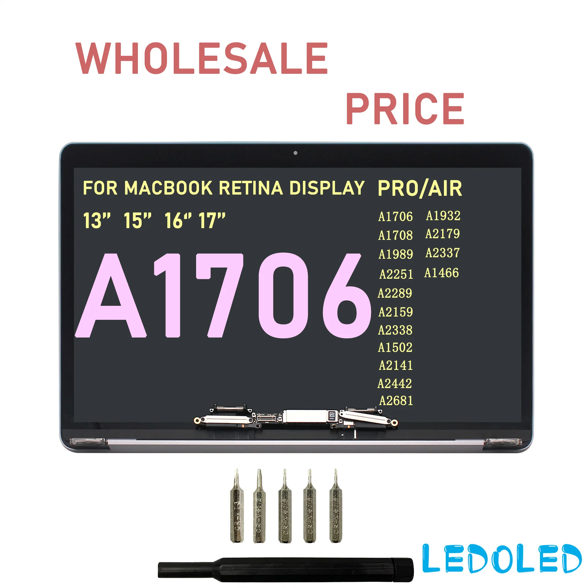 

New A1706 A1708 A1932 A2179 A2337 A2338 A1502 A1989 A2159 A2289 A2251 for Macbook Retina 13" Laptop LCD Screen Display Assembly