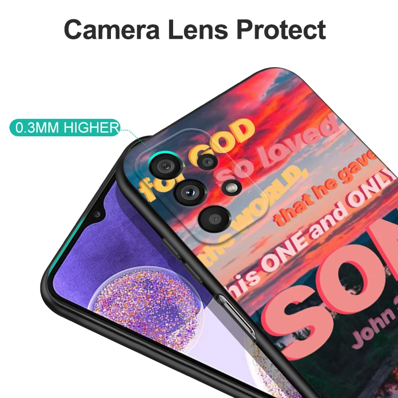 Черный чехол из ТПУ для Samsung Galaxy A03 SM-A035 Core A03S A13 A23 LTE A33 A53 A73 4G 5G христианская Иисуса