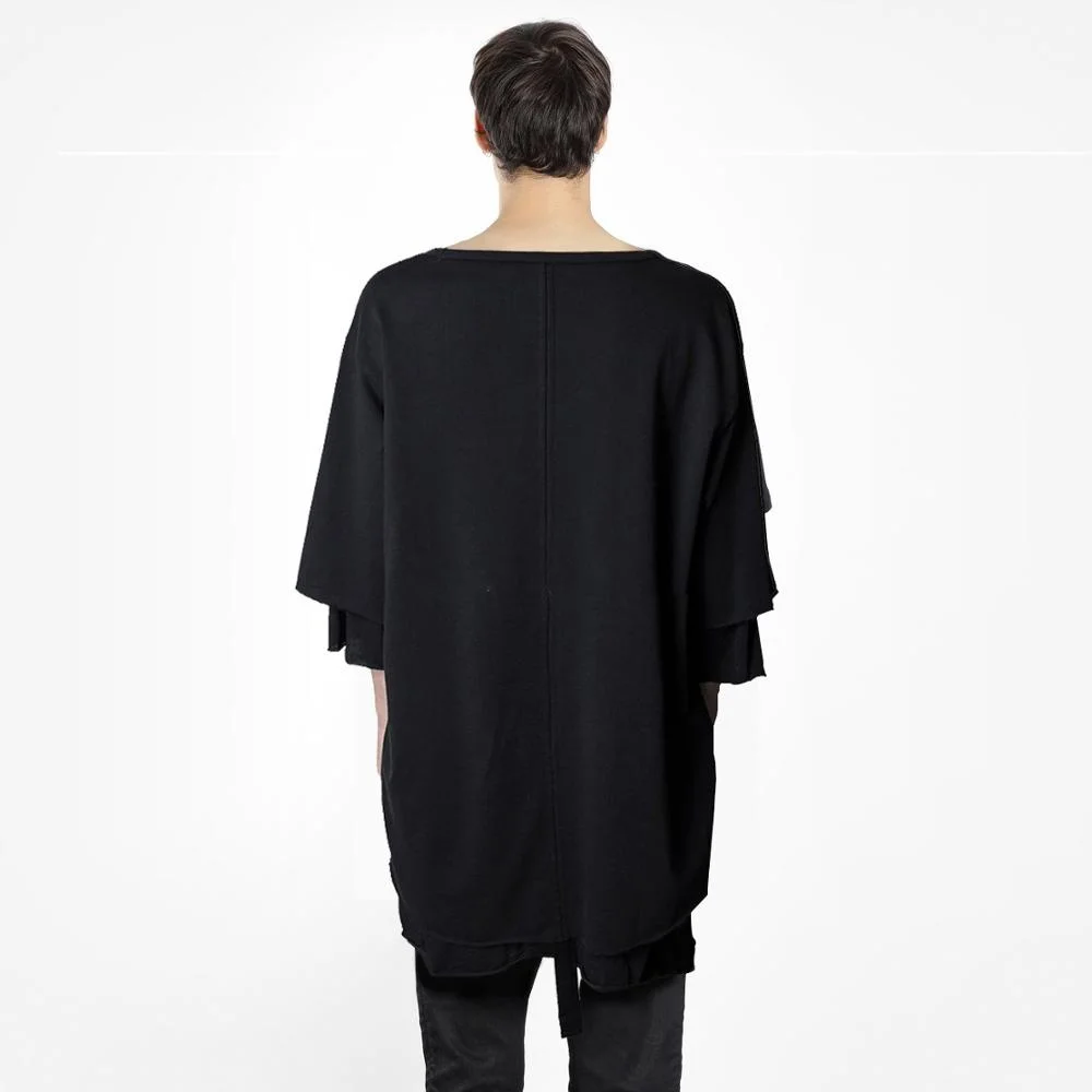 Одежда Новая мужская GD Парикмахерская модная двойная свободная футболка с пятью