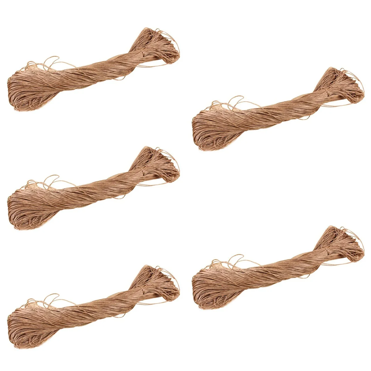 

5x Natural Jute Twine Cotton Rope for Craft Twisted Jute Rope Gift Wrapping Thread Weaving Tapestry Cords