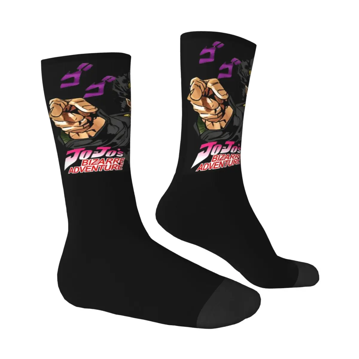 Фото Носки Dio Brando и Jotaro Kujo, зимние чулки, модные мужские теплые мягкие носки, графические нескользящие носки для бега №3